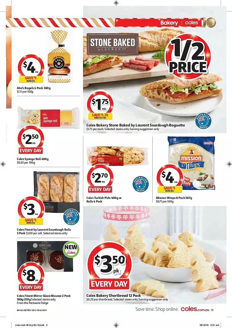 Coles 12月18日-12月24日折扣，饺子半价 - 19