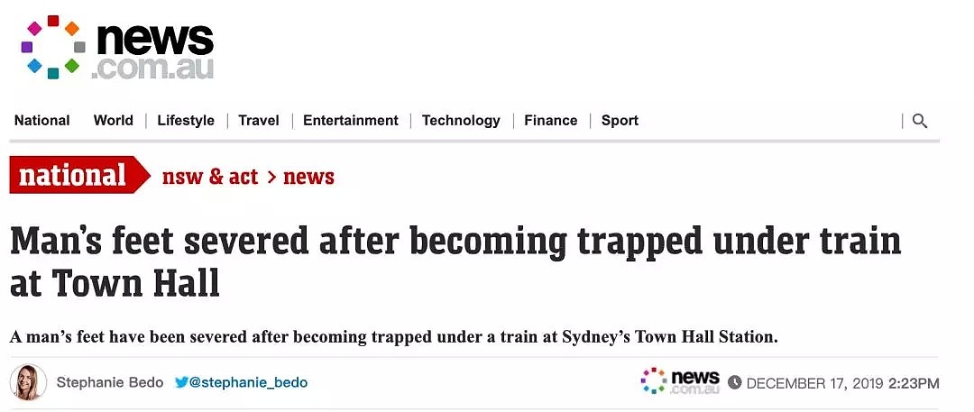 悉尼华裔老翁跌下城铁站台，或需截肢！火车紧急停运，交通一片混乱！（组图）>> - 3