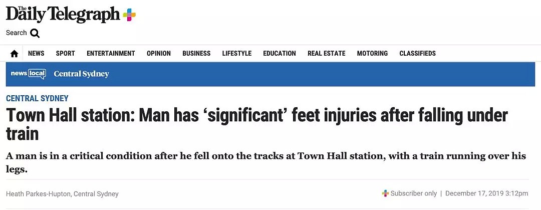 悉尼华裔老翁跌下城铁站台，或需截肢！火车紧急停运，交通一片混乱！（组图）>> - 4