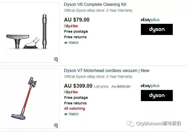 低至6.5折!【Dyson】澳洲 官方ebay店及Myer 限时清仓 智能风扇及吸尘器 - 2