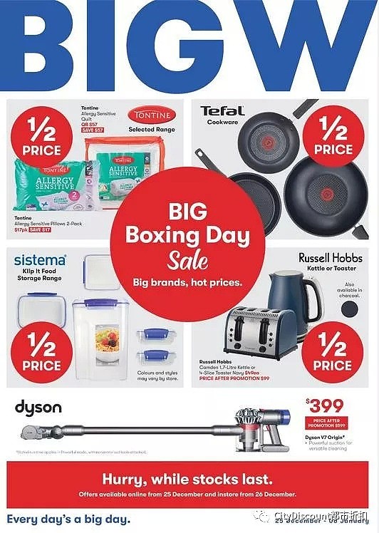 良心来了！【Big W】12月25日至1月8日 Boxing Day 优惠目录放出 - 1