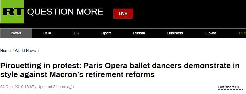 法国示威新画风！芭蕾舞演员跳天鹅湖抗议政府（组图） - 2