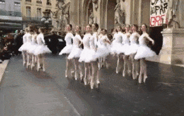 法国示威新画风！芭蕾舞演员跳天鹅湖抗议政府（组图） - 3