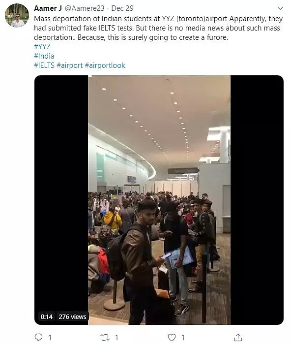 视频真相！多伦多皮尔逊机场堵满了留学生！雅思成绩造假？大规模遣返？（组图） - 3