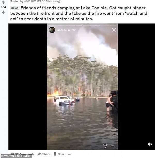 新州小镇彻底被山火包围！当地居民被迫跳湖避险（视频/组图） - 3