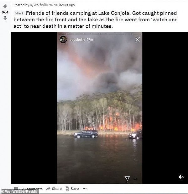新州小镇彻底被山火包围！当地居民被迫跳湖避险（视频/组图） - 4