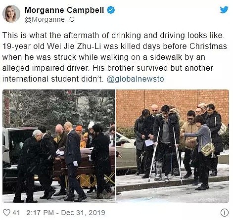 最痛心葬礼！华人留学生被撞身亡，开餐馆父母的手写信曝光引人泪目...（组图） - 1