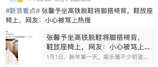 坐高铁脱鞋搭椅背被骂，张馨予删动态并解释是商务座，求生欲满满 （组图） - 5