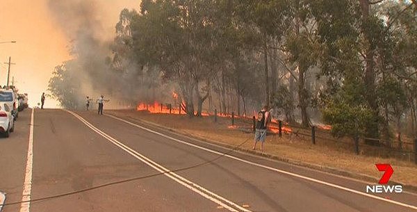 悉尼西南区突发林火！现场浓烟滚滚，火场周边近百幢房屋受威胁（视频/组图） - 2