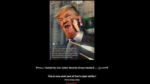 伊朗黑客组织报复入侵美政府网站，主页现特朗普挨重拳口冒鲜血