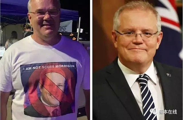 因为长得太像澳洲总理，他给自己印了一件“我不是莫里森”的T恤，没想到成了政治正确！警察都忍不住和他合影（组图） - 5