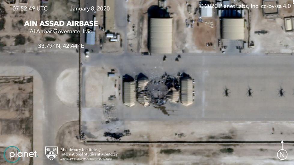 美媒航拍图：驻伊美空军基地遭到怎样的破坏（组图） - 1