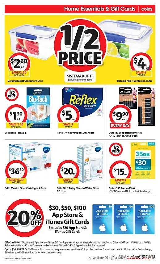 大量冰激凌继续特卖！【超市】Woolworths & Coles 1月15日至21日 优惠目录 - 69