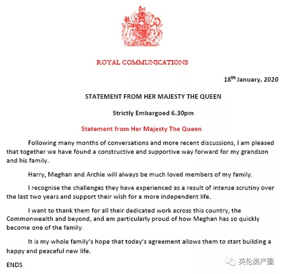 哈里梅根宣布放弃皇室头衔和津贴，退还240万装修款，换一身自由，女王准了！（组图） - 2