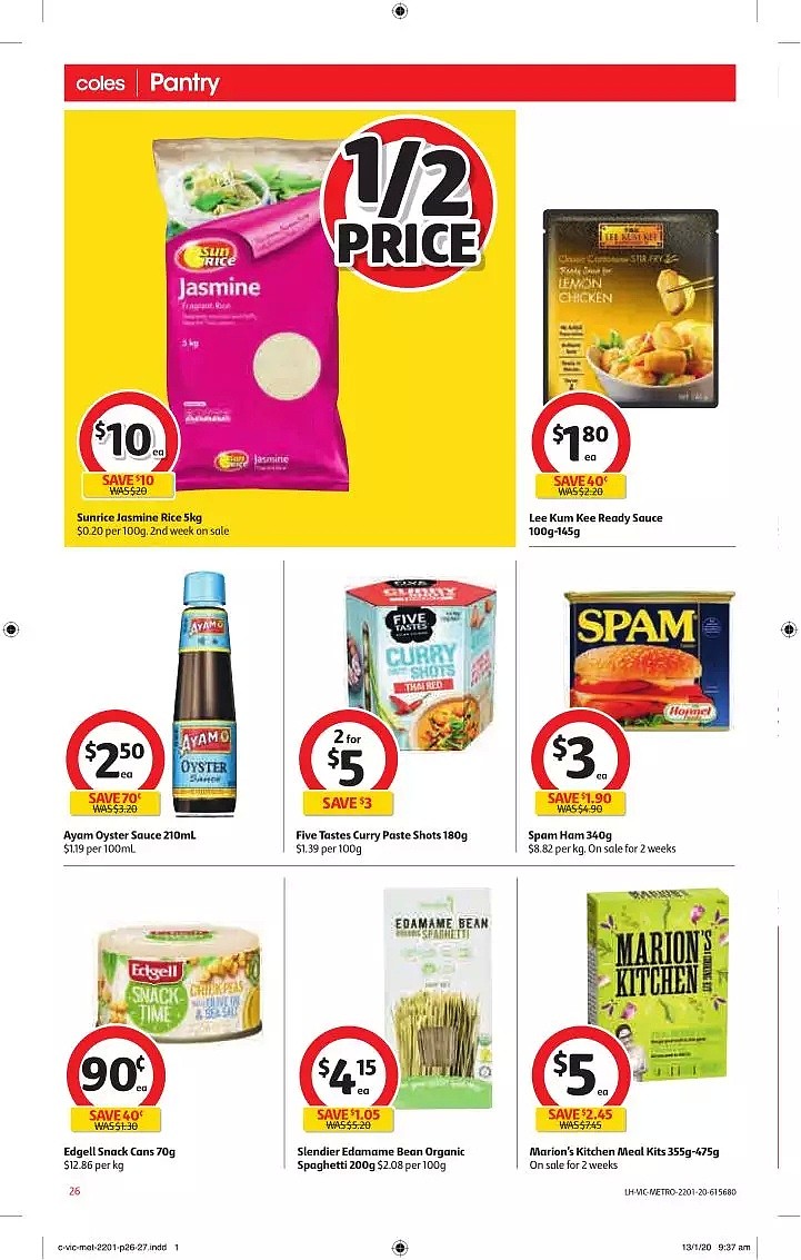 Coles 1月22日-1月28日折扣，饺子、油半价 - 26