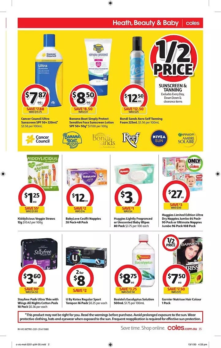 Coles 1月22日-1月28日折扣，饺子、油半价 - 35