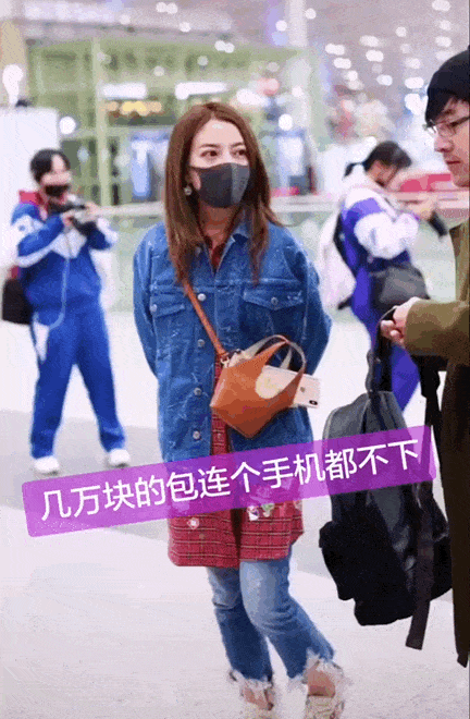 赵薇在机场被路人吐槽：背个好几万的包 怎么连个手机都装不下
