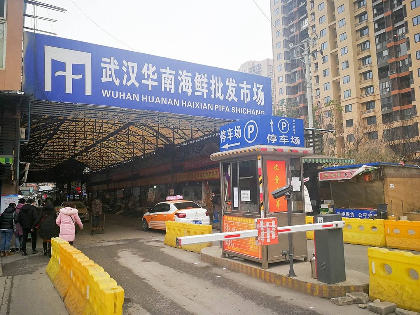 新型冠状病毒肺炎被指在武汉华南海鲜市场传出。 （中新社）