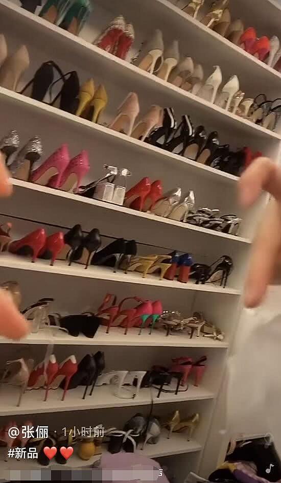 张俪晒9层巨型鞋柜炫富引热议，网友：这些鞋，够我买一套房了（组图） - 5