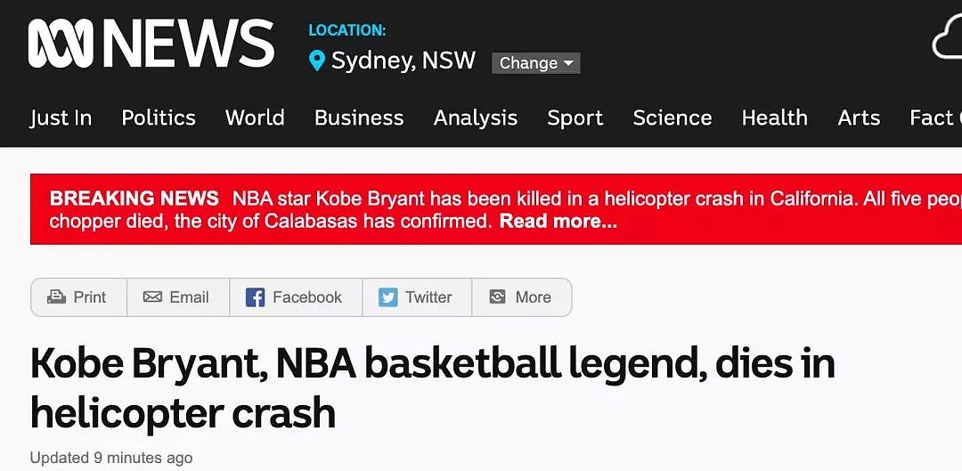 突发！NBA篮球巨星科比意外身亡！与13岁女儿坠机遇难，乘客无一生还！（视频/组图） - 3
