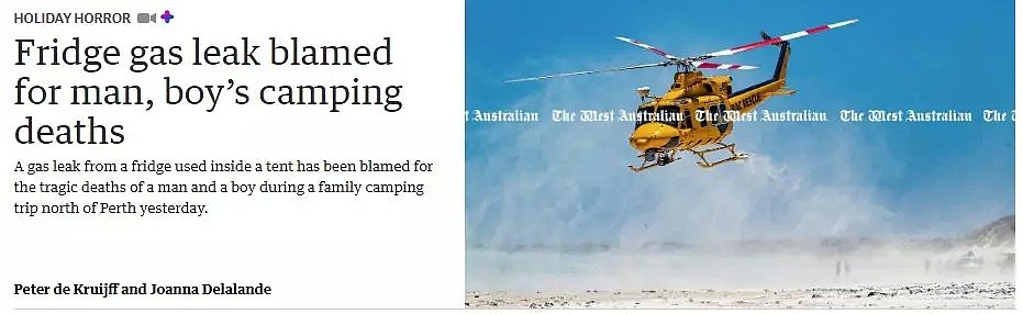 2020怎么了？西澳曝悲惨事故！两人在露营帐篷中意外身亡！包括一名11岁男童！ - 1