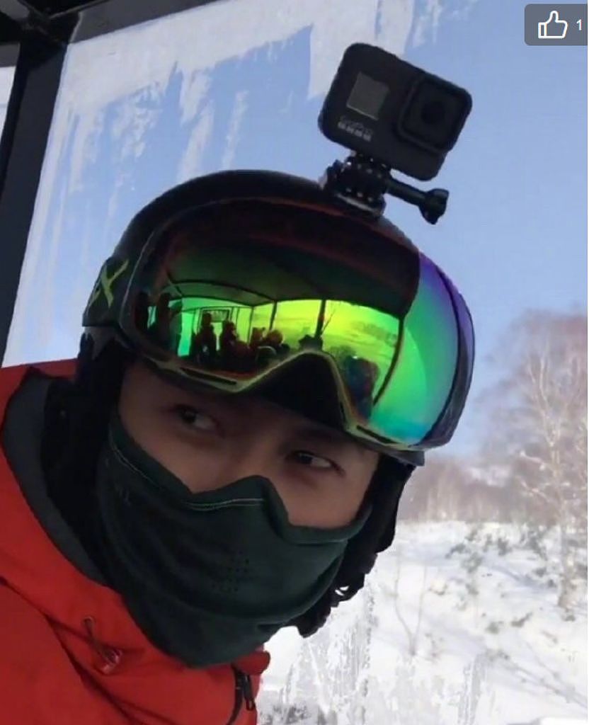 王菲谢霆锋日本滑雪过年，遮住全脸辨认全靠发际线？（组图） - 7