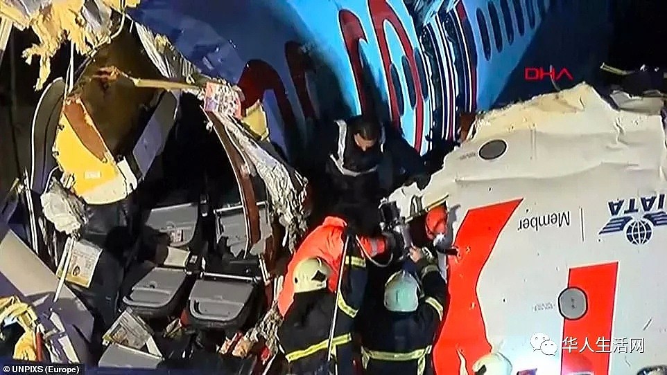一架土耳其客机冲出跑道 机身断3截 场面惨烈（视频/组图） - 24