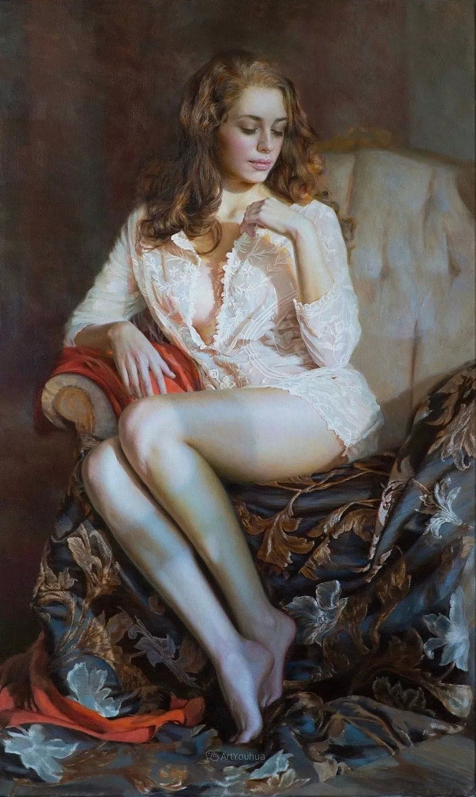俄罗斯女画家人体之美，香艳至极，欲拒还迎更显风情！（组图） - 39
