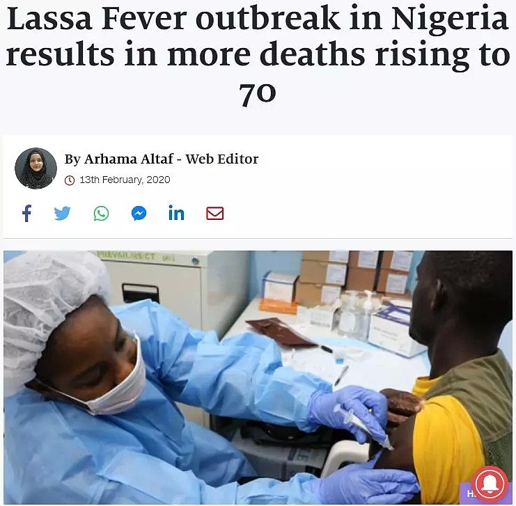 尼日利亚暴发拉沙热疫情，病死率升至14.8%，中国大使馆发出提醒！（组图） - 1
