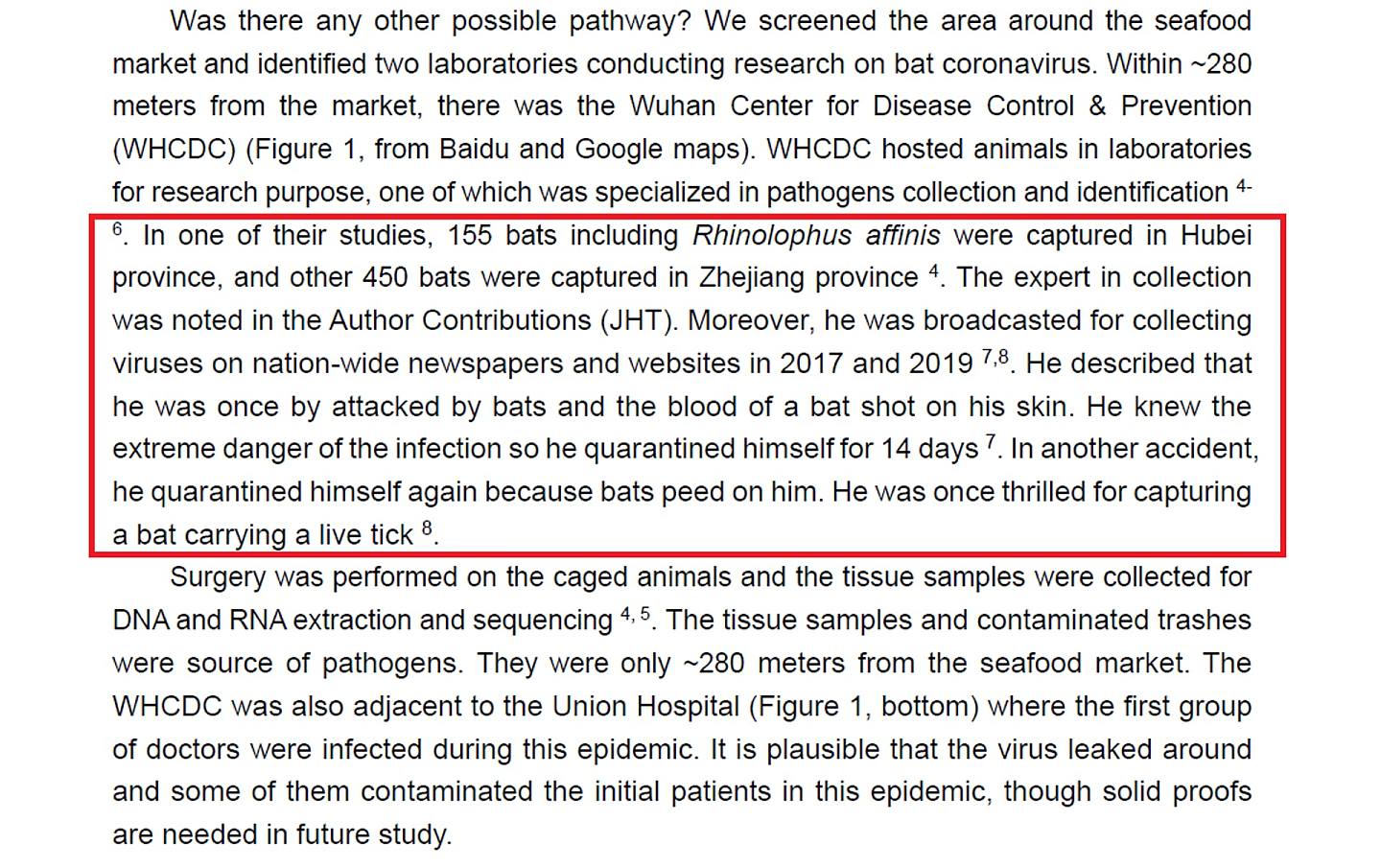 重磅！武汉疾控研究员曾被蝙蝠袭击 质疑病毒泄漏（组图） - 9