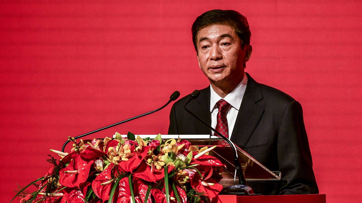 另一位被启用的老将骆惠宁，2020年1月15日以香港中联办主任身份，在香港举行的春节招待会上致辞。（AFP）