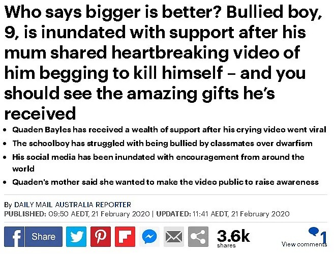这是个10分钟被分享3万次的故事！9岁澳洲男孩遭霸凌，却被世界紧紧拥抱（组图） - 1