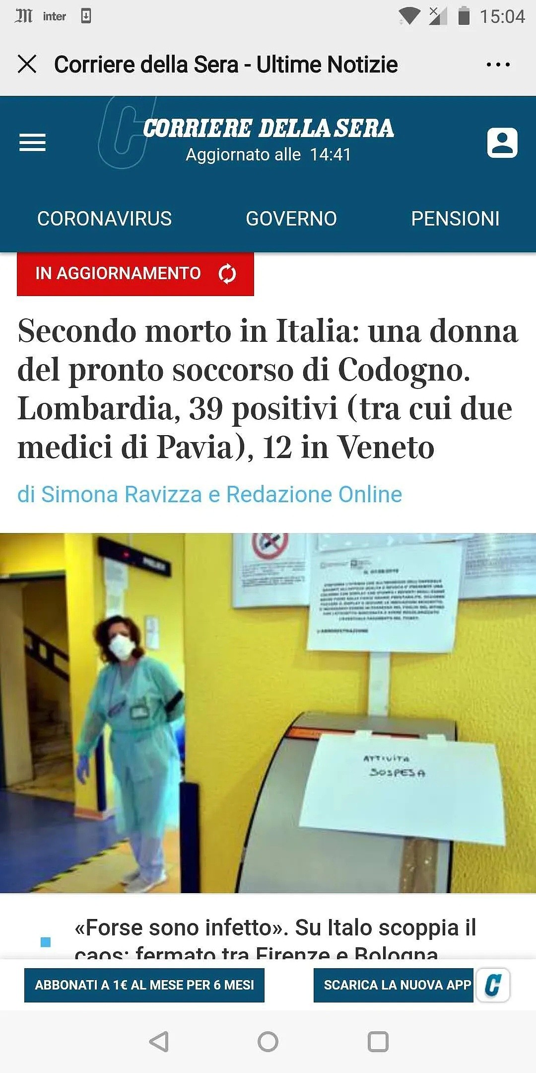 仅仅2天 意大利新增50多名感染者 2人病逝(组图) - 5