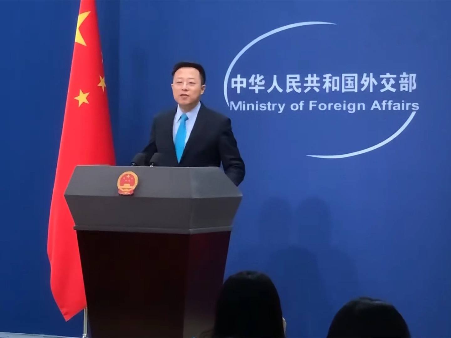 赵立坚出任中国外交部第31任发言人。（人民视频截图）