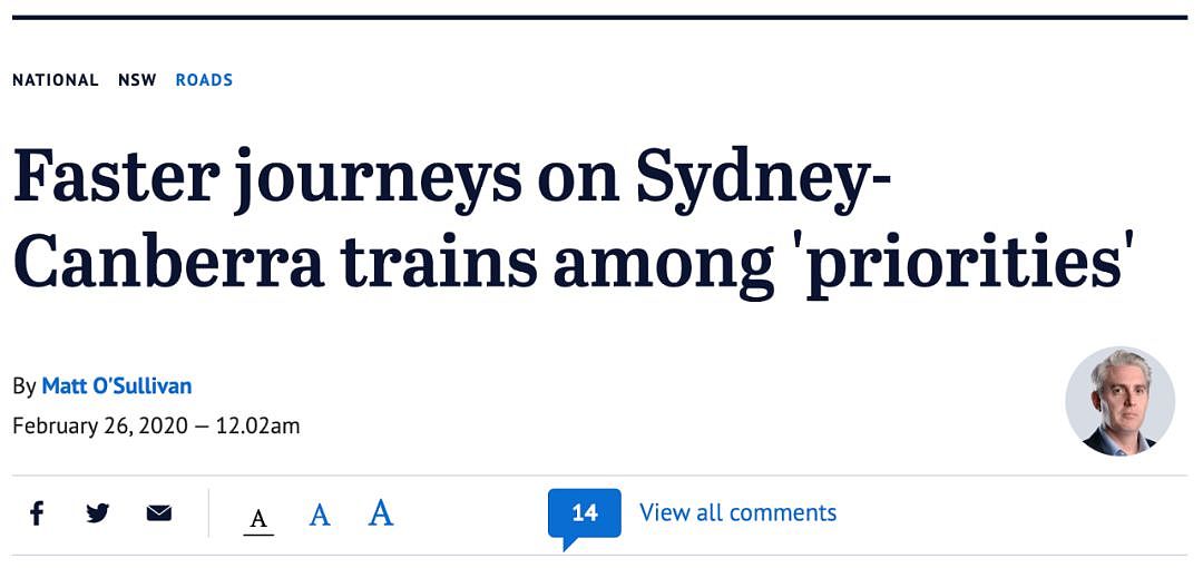 高铁真的要来了?“优先升级堪培拉-悉尼铁路”! 澳2900亿史上最大基建计划助力! - 2