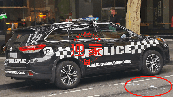 危险！澳洲唐人街有人高空丢玻璃瓶，砸中警车当场爆碎！华人小哥一周连躲两次！（组图） - 1