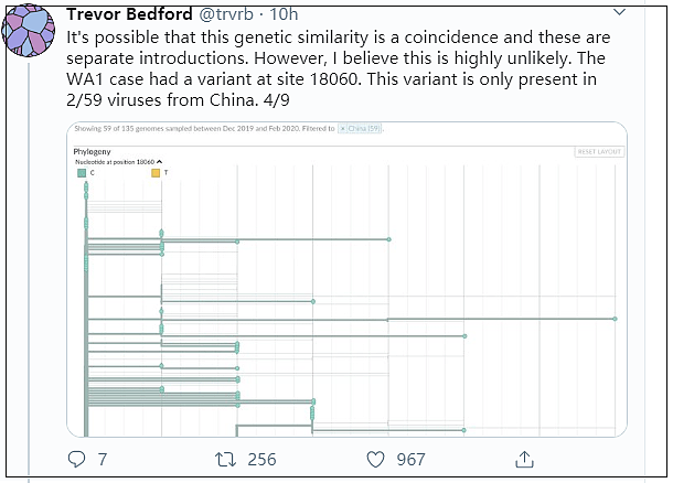 （截图来自Trevor Bedford的社交账号）