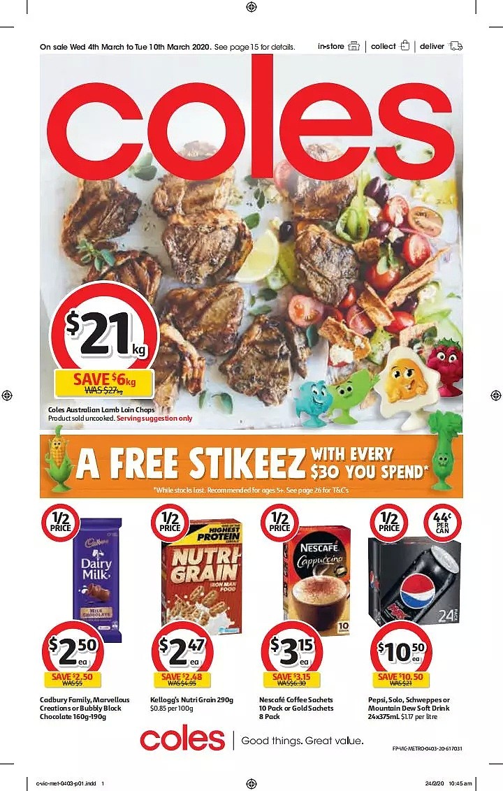 Coles 3月4日-3月10日折扣，卫生纸、清洁用品半价 - 1