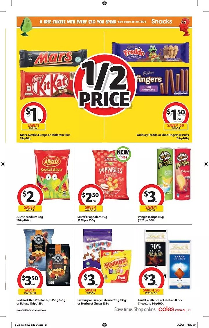 Coles 3月4日-3月10日折扣，卫生纸、清洁用品半价 - 21