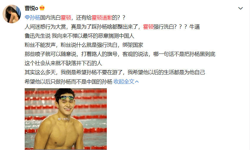 对孙杨批评声铺天盖地 中国网友自发给霍顿道歉惹争议（组图） - 8