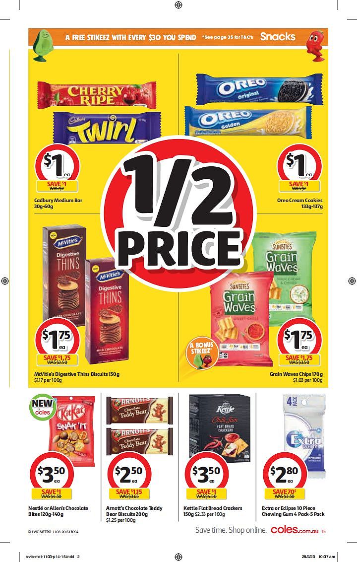 Coles 3月11日-3月17日折扣，厕纸、清洁用品半价 - 15