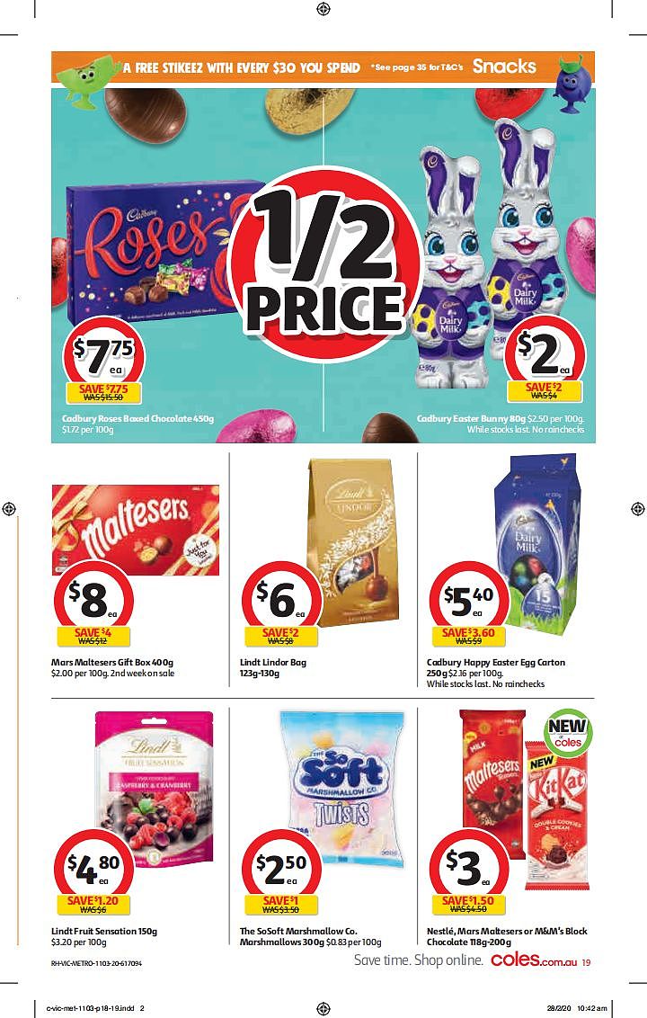 Coles 3月11日-3月17日折扣，厕纸、清洁用品半价 - 19