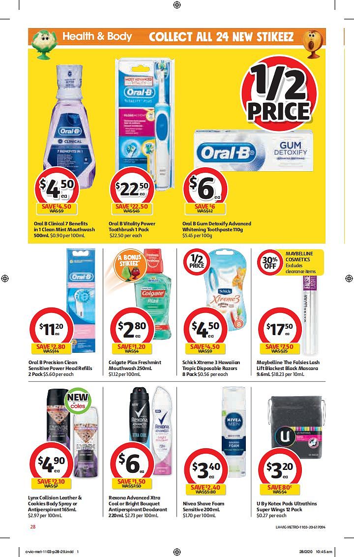 Coles 3月11日-3月17日折扣，厕纸、清洁用品半价 - 28