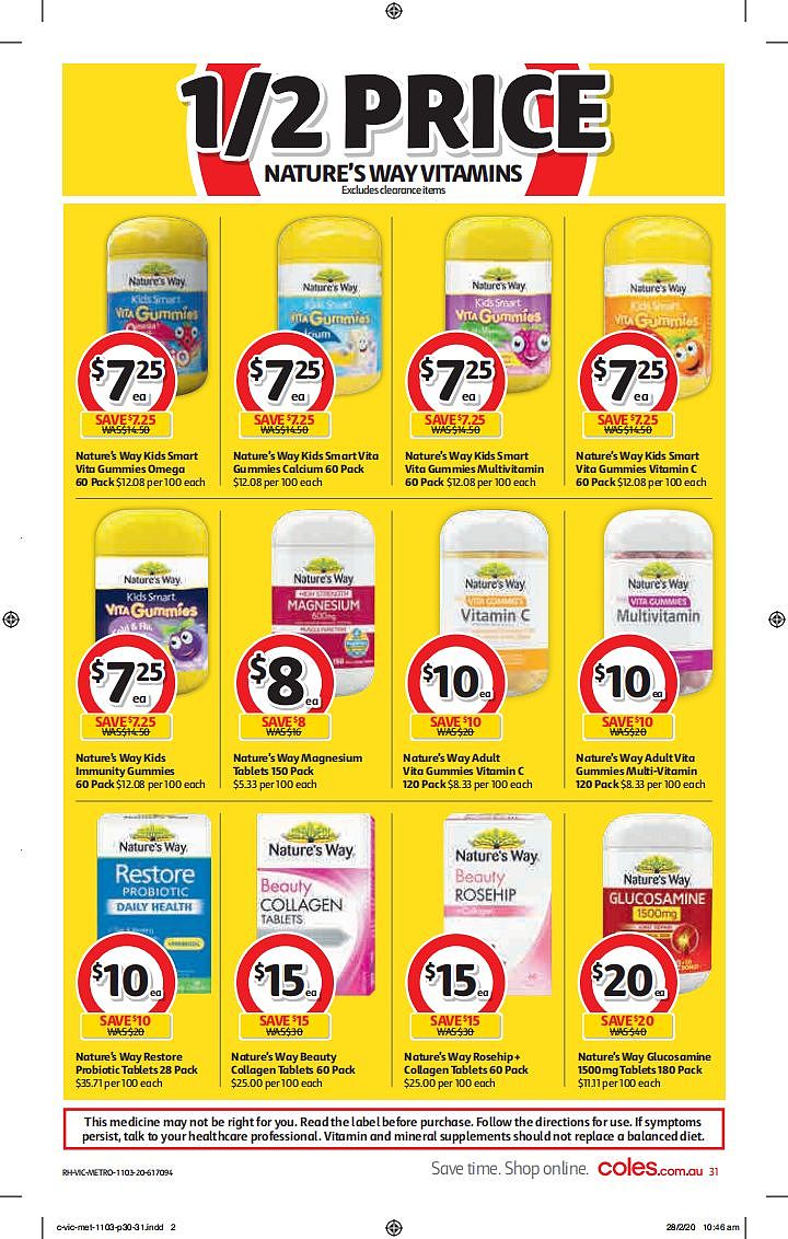 Coles 3月11日-3月17日折扣，厕纸、清洁用品半价 - 31