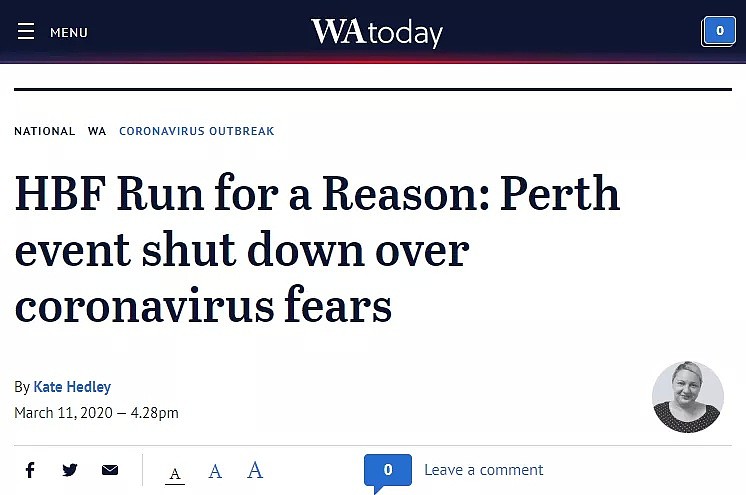 HBF Run For Reason珀斯站取消！西澳新增3例确诊细节公布！政府：若疫情爆发，可能实行错峰购物！ - 8