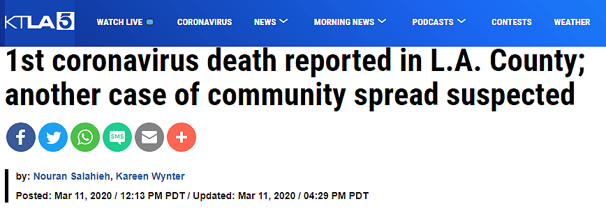 洛杉矶首例死亡！嘴硬不取消集会，市长被啪啪打脸！现在全人类都慌了（组图） - 1