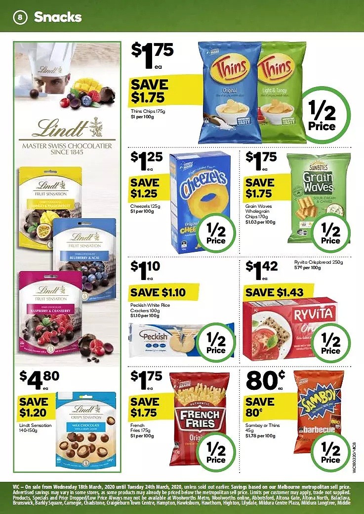 Woolworths 3月18日-3月24日折扣，冻饺、洗衣粉半价 - 8