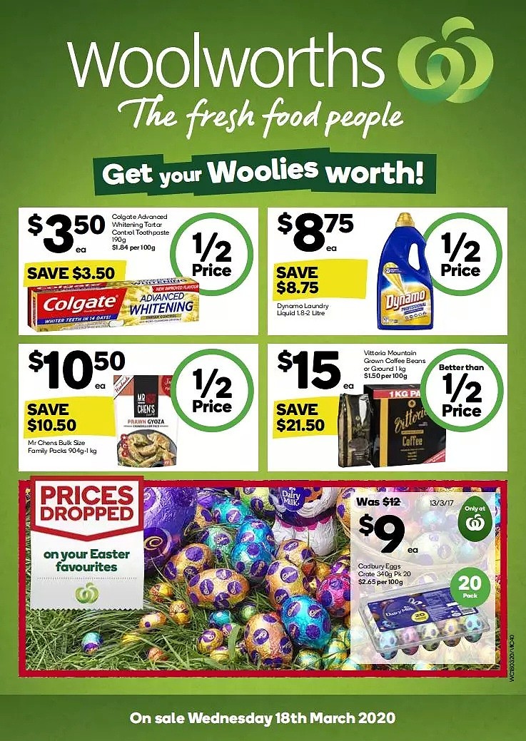 Woolworths 3月18日-3月24日折扣，冻饺、洗衣粉半价 - 40