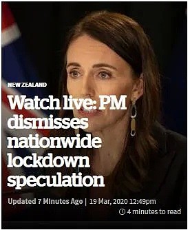 新西兰今天再确诊8例，总理否认要全面封锁，纽币暴跌，祸不单行，南岛还爆发这种传染病…（组图） - 2