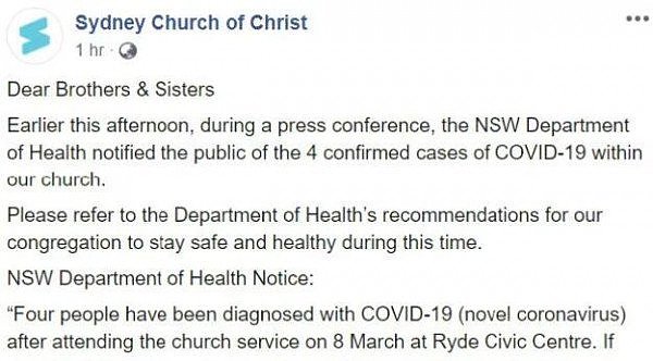 300人在Ryde市政中心参加教会活动，已有7人确诊！卫生厅：所有参与者需自我隔离（组图） - 3